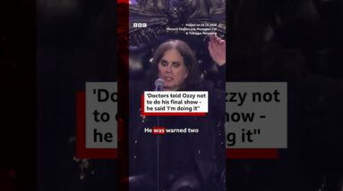 Doctors told Ozzy not to do his final show, he said 'I'm doing it'. #OzzyOsbourne #BBCNews