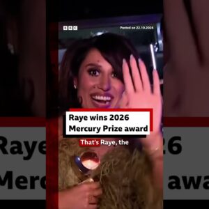 Raye wins 2026 Mercury Prize award. #Raye #MercuryPrize #BBCNews