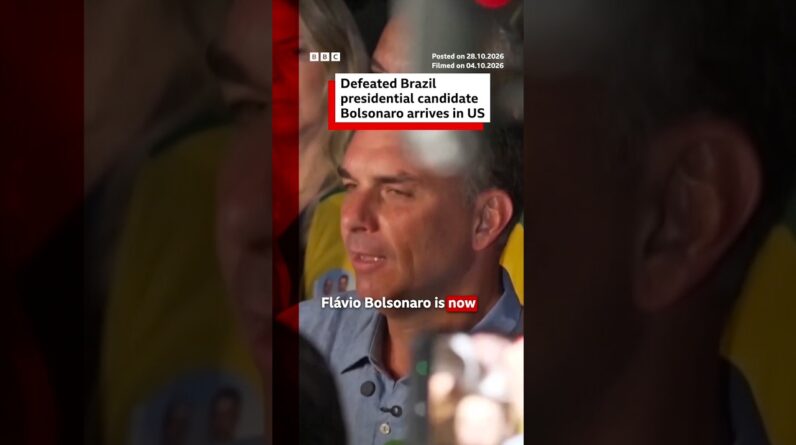 Defeated Brazilian presidential candidate Flávio Bolsonaro arrives in US. #BBCNews