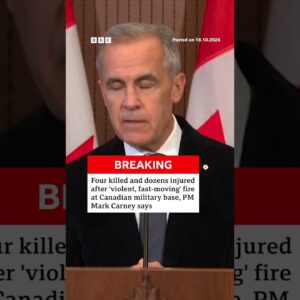 Four killed and dozens seriously injured in major fire at Canadian military base - Carney. #BBCNews