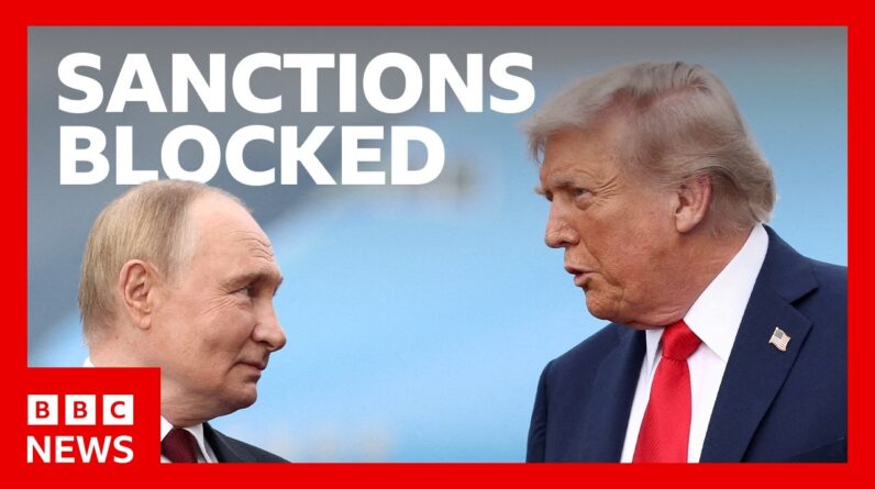 Donald Trump waives Russia sanctions as row with Zelensky intensifies | BBC News