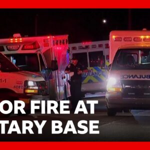 Several dead or injured in major fire at Canada military base | BBC News