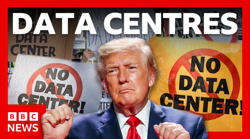 Trump says you ‘can’t fight’ data centres - but many are | BBC News